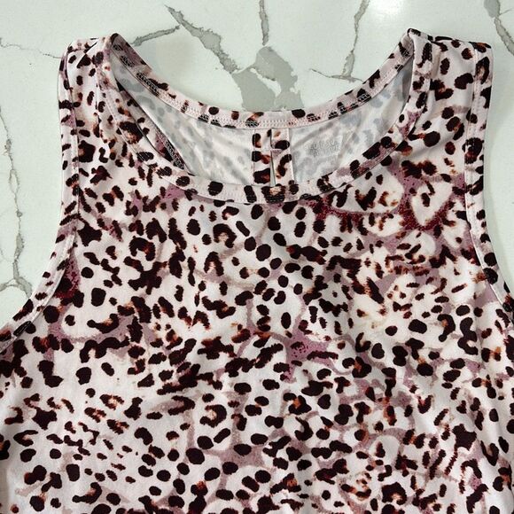 Old Navy Active | Women’s Pink White Animal Print Tank Top Size M - Picture 5 of 13